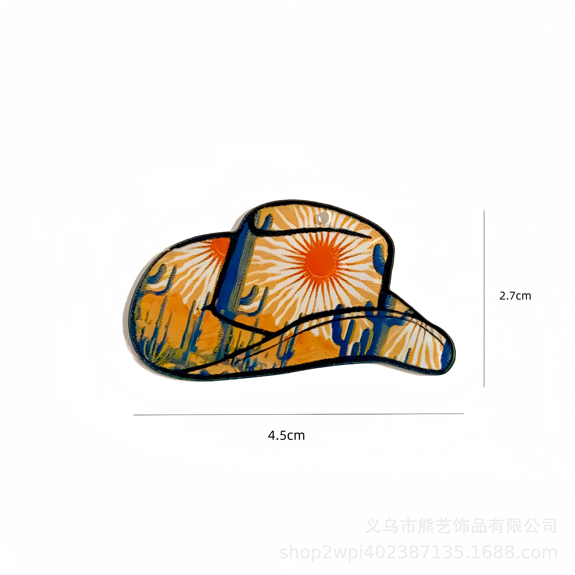 Wholesale 10pcs Western Cowboy Hat Acrylic DIY Material Accessories OLY Exclusive